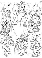kolorowanki Królewna Śnieżka Disney, malowanka do wydruku dla dzieci numer  15